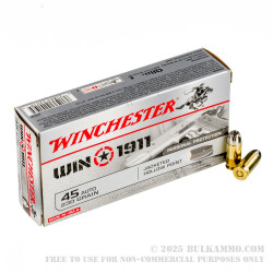 500 Rounds of .45 ACP Ammo by Winchester - 230gr JHP