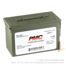 840 Rounds of .223 Ammo by PMC - Stripper Clip in Ammo Can - 55gr FMJBT