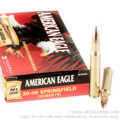 200 Rounds of 30-06 Springfield Ammo by Federal for M1 Garand - 150gr FMJ