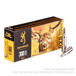 300 WSM - 155 Grain Polymer Tipped - Browning BXR - 20 Rounds