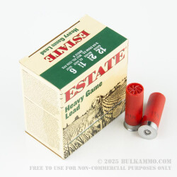 250 Rounds of 12ga Ammo by Estate Cartridge Heavy Game - 2 3/4" 1 1/4 ounce #6 shot