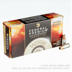 1000 Rounds of 9mm Ammo by Federal Law Enforcement - +P+ 124gr Hydra-Shok JHP