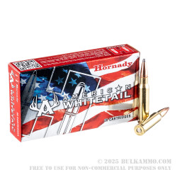 200 Rounds of .308 Win Ammo by Hornady American Whitetail - 150gr SP