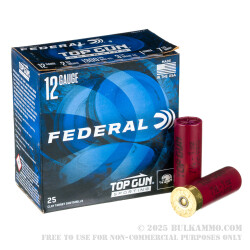 250 Rounds of 12ga Ammo by Federal Top Gun Sporting - 1 ounce #7 1/2 shot