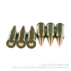 20 Rounds of 6.5mm Grendel  Ammo by Wolf Military Classic - 100 gr FMJ