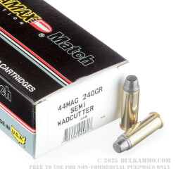 500  Rounds of .44 Mag Ammo by Ultramax - 240gr LSWC