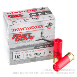 250 Rounds of 12ga Ammo by Winchester Fast Dove - 1 ounce #8 shot