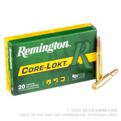 20 Rounds of 30-06 Springfield Ammo by Remington - 180gr SP