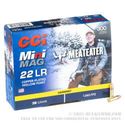 3000 Rounds of .22 LR Ammo by CCI Mini-Mag MeatEater - 36gr CPHP