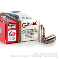 20 Rounds of 9mm + P Ammo by Glaser Safety Slug - 80gr Pre-Fragmented HP