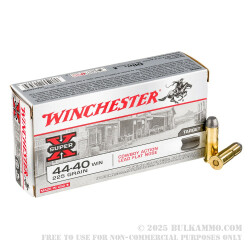 50 Rounds of .44-40 Win Ammo by Winchester - 225gr LFN