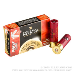 5 Rounds of 12ga 3" Ammo by Federal - 300 gr Trophy Copper Sabot Slug