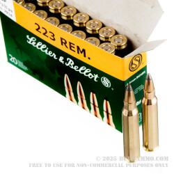 20 Rounds of .223 Ammo by Sellier & Bellot - 55gr SP