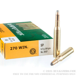 20 Rounds of .270 Win Ammo by Sellier & Bellot - 150gr SP