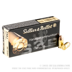 50 Rounds of .45 GAP Ammo by Sellier & Bellot - 230gr FMJ