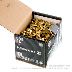 1100 Rounds of .22 LR Ammo by Federal Black Pack - 36gr LHP