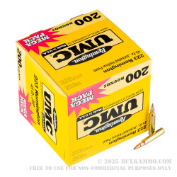 200 Rounds of .223 Ammo by Remington UMC - 45gr JHP