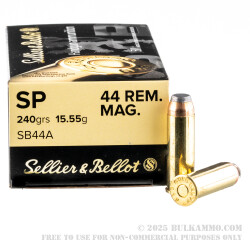 50 Rounds of .44 Mag Ammo by Sellier & Bellot - 240gr SP