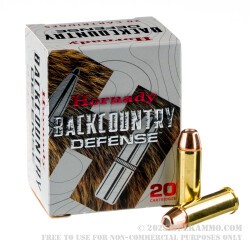 20 Rounds of .44 Magnum Ammo by Hornady Backcountry Defense - 240gr DGH