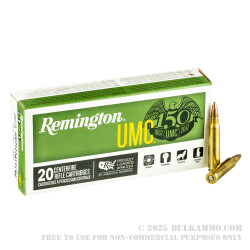 20 Rounds of .223 Ammo by Remington - 50gr JHP