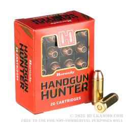 20 Rounds of 10mm Ammo by Hornady Handgun Hunter - 135gr MonoFlex