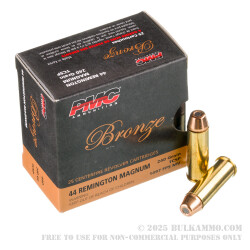 25 Rounds of .44 Mag Ammo by PMC - 240gr TC-SP