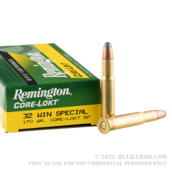 20 Rounds of .32 Win Spl Ammo by Remington Core-Lokt - 170gr SP