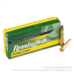 20 Rounds of .32 Win Spl Ammo by Remington Core-Lokt - 170gr SP