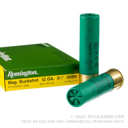 5 Rounds of 12ga Ammo by Remington Express - 00 Buck