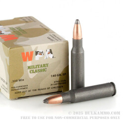 500 Rounds of .308 Win Ammo by Wolf - 140gr Soft Point