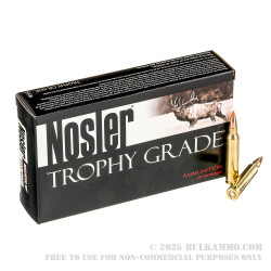 20 Rounds of .223 Ammo by Nosler Ammunition - 40gr Polymer Tip