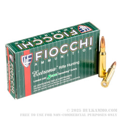 20 Rounds of .308 Win Ammo by Fiocchi - 165gr Game King HPBT