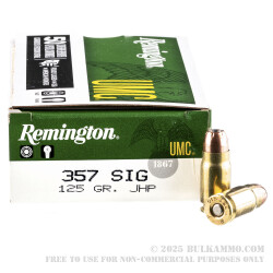 500  Rounds of .357 SIG Ammo by Remington - 125gr JHP