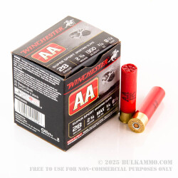 250 Rounds of 28ga Ammo by Winchester AA - 3/4 ounce #8 1/2 Shot