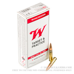 200 Rounds of .300 AAC Blackout Ammo by Winchester USA - 147gr FMJ