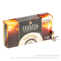 50 Rounds of .40 S&W Ammo by Federal LE Hydra Shok - 180gr JHP