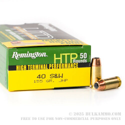 500 Rounds of .40 S&W Ammo by Remington - 155gr JHP