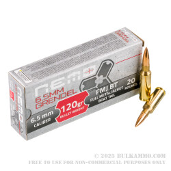 20-rounds-of-6-5 Grendel-ammo-by-Nemo Arms-120gr-FMJBT