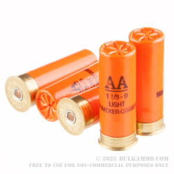 25 Rounds of 12ga Ammo by Winchester TrAAcker Orange - 2-3/4" 1-1/8 ounce #9 shot