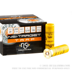 250 Rounds of 20ga Ammo by NobelSport Target Trap - 7/8 ounce #7 1/2 shot