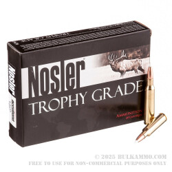 20 Rounds of 6.5x55mm SE Ammo by Nosler Ammunition - 140gr Nosler Accubond