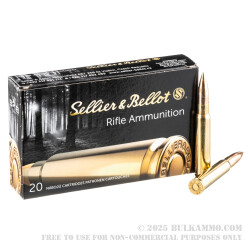 20 Rounds of 8mm Mauser Ammo by Sellier & Bellot - 196gr FMJ