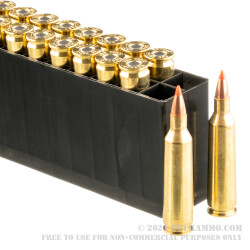 20 Rounds of .22-250 Rem Ammo by Hornady - 40gr V-Max