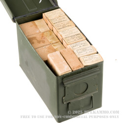 555 Rounds of 8mm Mauser Ammo in Ammo Can by Yugoslavian Military Surplus M49 - 198gr FMJ