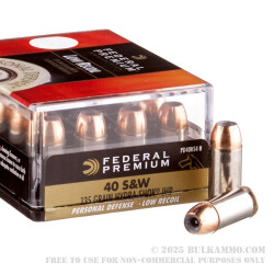 20 Rounds of .40 S&W Ammo by Federal Hydra-Shok  - 135gr JHP