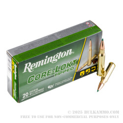 20 Rounds of .308 Win Ammo by Remington Core-Lokt Tipped - 165gr Polymer Tip