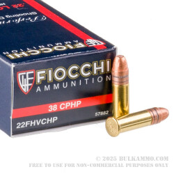 50 Rounds of .22 LR Ammo by Fiocchi - 38gr CPHP