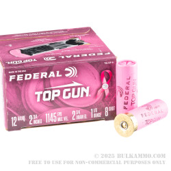 250 Rounds of 12ga Pink Hull Ammo by Federal - 1 1/8 ounce #8 shot