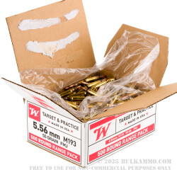 1000 Rounds of 5.56x45 Ammo by Winchester USA - 55gr FMJ