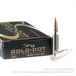 20 Rounds of .308 Win Ammo by Speer Gold Dot - 150gr SP